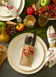 hand-tied ribbon | holiday plaid | set of 8