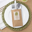 green woven vine plate charger